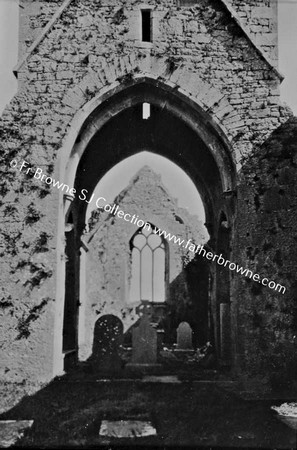 CLARE ABBEY   NAVE FROM ENTRANCE